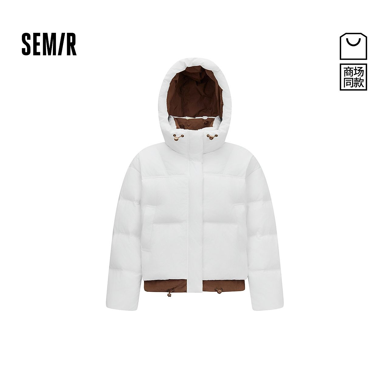 商场同款|2025冬90绒子假两件面包服松弛感羽绒服女107725113006