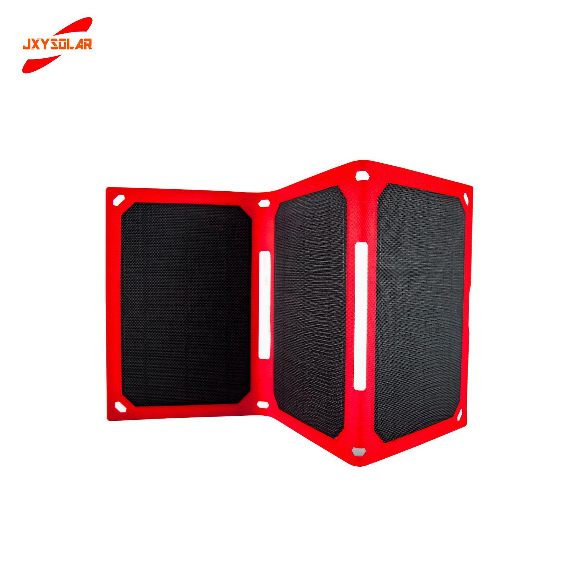 ET充FE1JXY-18M阳8W太能电器5V稳压智能重启折太阳能叠包