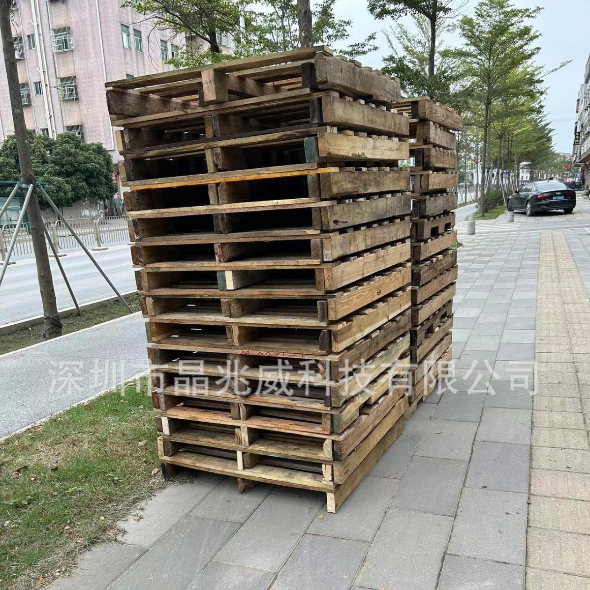 普通出货叉车木托盘以旧翻新木卡板用木栈板木制周转二面进叉