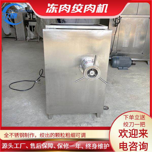 鲜鱼冻肉绞肉机商用不锈钢全自动绞肉机整鸡带皮带骨搅碎机效
