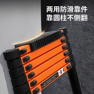 伸缩梯子加厚铝合金工程梯便携直梯升降梯家用人字梯不锈钢折叠梯