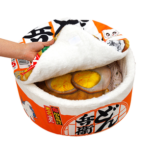 可拆洗猫咪睡袋屋 日式 网红猫窝泡面桶狗窝四季 通用冬季 保暖封闭式