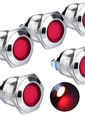 DMWD 5 件 16jmm 12V-24V 15mA 节能 LED 指示灯防水 IP67 金属信