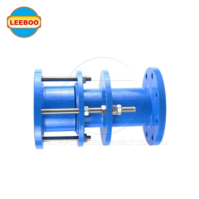 钢制管道双法兰限位伸缩器 法兰式松H套补偿接头球墨铸铁伸缩节