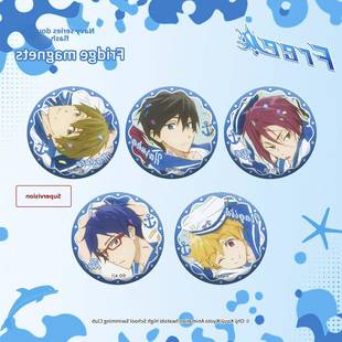 正版Free!男子游泳部七濑遥松冈凛海军双闪磁吸徽章吧唧周边