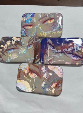 小红书同款未定事件簿周边同人方形吧唧夏彦左然陆景和莫弈二次元