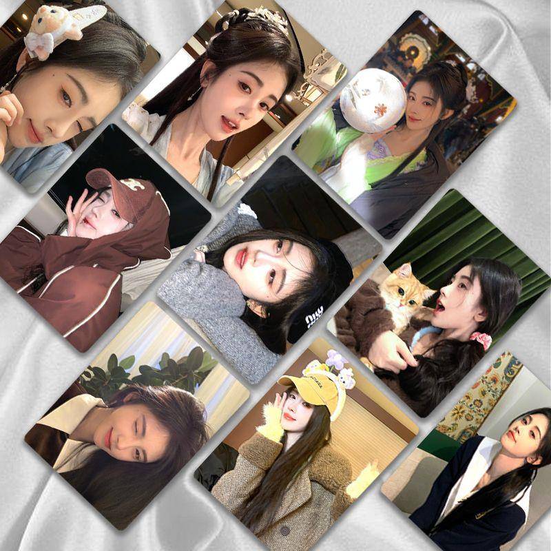 新款鞠婧祎小卡镭射闪卡满天星磨砂盒装亮膜自印拍立得专辑lomo卡