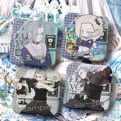 罗小黑战记鹿野师姐高颜值周边谷子双闪正方形徽章吧唧无料送朋友