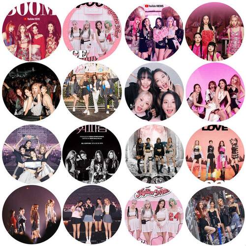blackpink 团照吧唧58mm马口铁胸章谷子挂件周边痛包礼物徽章日谷