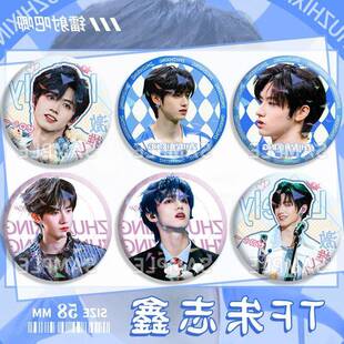 TF三代周边应援登陆计划朱志鑫吧唧可爱镭射碎玻璃马口铁原创胸针