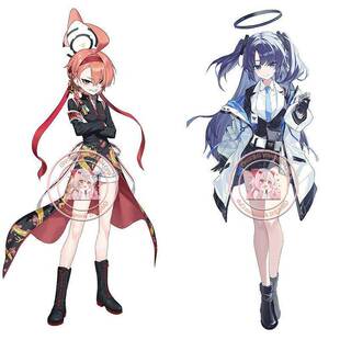 蔚蓝档案周边优香尼禄模版手办亚克力立牌可爱卡通模型桌面摆件