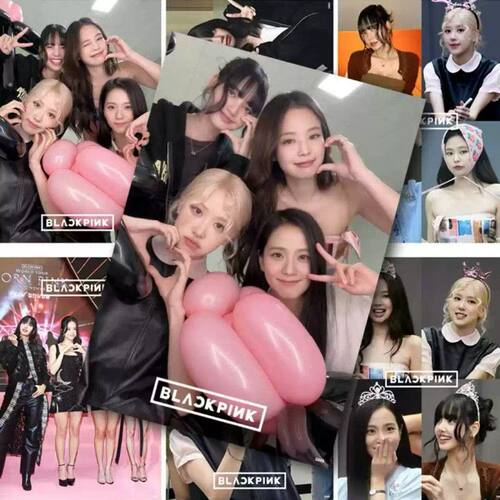 BLACKPINK8周年海报高清粉墨周边写真小卡房间宿舍装饰背景布贴墙