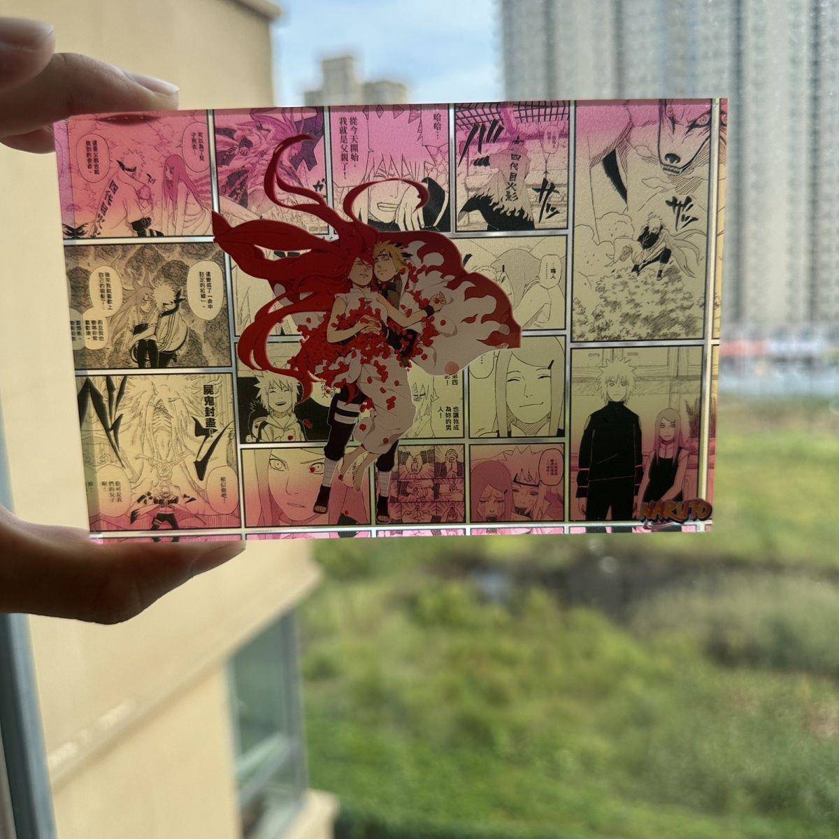 爆款火影忍者水门玖辛奈亚克力砖动漫周边二次元透明摆件生日礼物