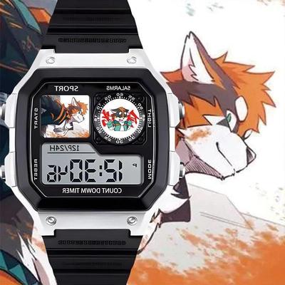 全兽出击十泉伊诺白刃同款电子手表学生党有闹钟计时夜光礼物防水