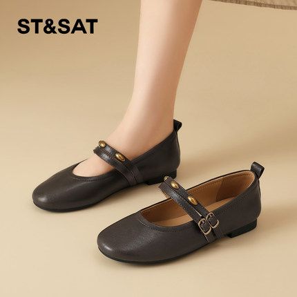 星期六玛丽珍鞋女秋2025冬季新款女鞋女款爆款鞋子平底单鞋小皮鞋