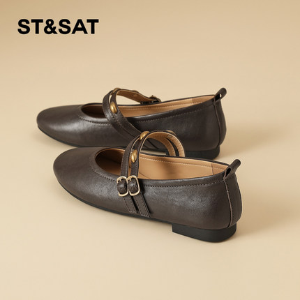 星期六玛丽珍鞋女秋2025冬季新款女鞋女款爆款鞋子单鞋平底小皮鞋