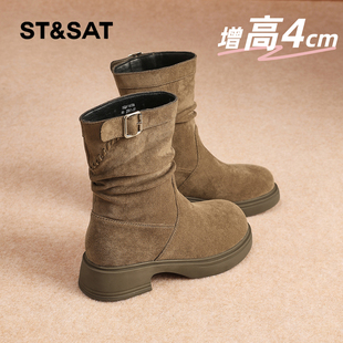 靴子短靴厚底短筒时装 星期六马丁靴女2025冬季 爆款 女靴女款 靴 新款