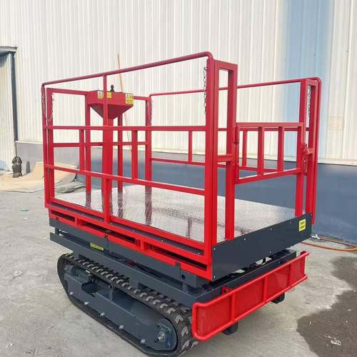 电动遥控升降平台履带高空作业车自行走果园升降机操作便捷