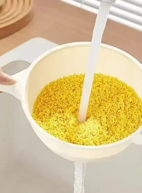 淘小米神器洗米筛淘米盆细孔过滤勺厨房家用洗菜盆沥水果篮子x