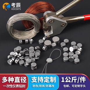 一次性防盗防伪封签电表水表燃气加油机灭火器计量铅封豆钢丝线