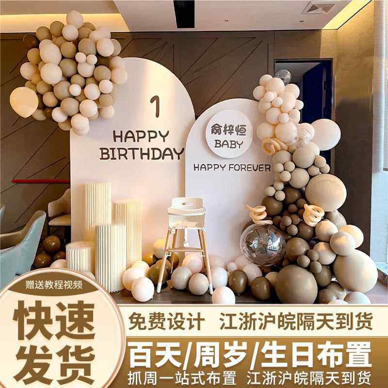 奶油风宝宝周岁生日布置女孩童百天满月宴装饰场景气球kt板背景墙,节庆用品/礼品,装扮布置套餐,淘宝优惠券,粉丝福利购,淘宝优惠卷