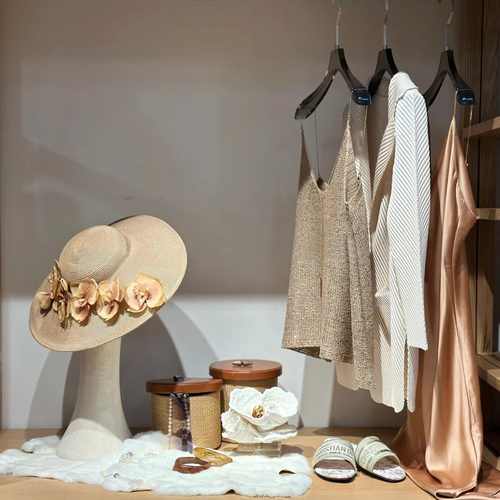 轻奢小香风衣帽间女士衣柜衣服拖鞋连衣裙鞋子收纳盒组合饰品摆件