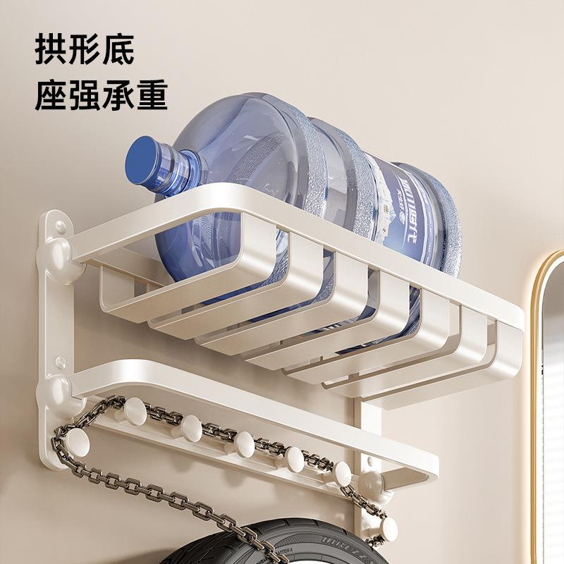 白色毛巾架免打孔架子太空铝厕所JTQ浴巾卫生高间端浴室置物架