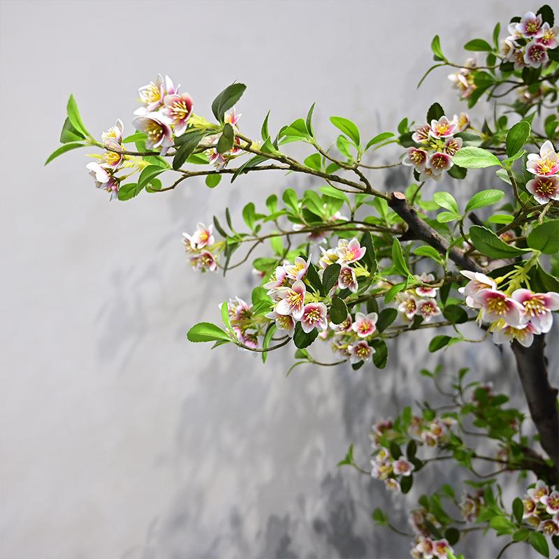 海岛春花仿真绿植室内装饰造景落地摆件中式简约植物大型仿真假树