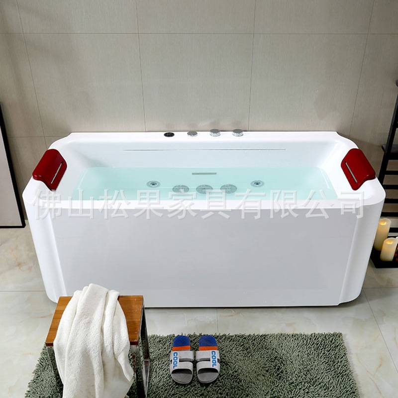 欧美亚克力浴盆酒店家居成人瀑布冲浪浴缸大号按摩泡澡浴缸浴池