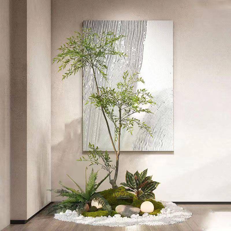 仿真装饰绿植造景室内软装假花植物家居落地南天竹大型摆件组合