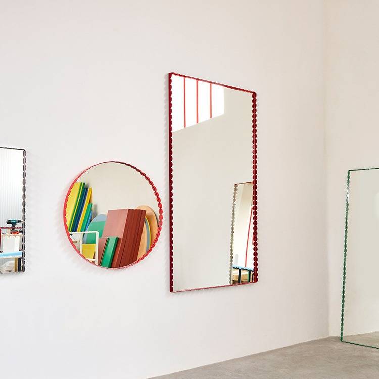 丹麦HAY ARCS MIRROR新品弧形镜全身穿衣镜圆形镜子上墙装饰镜子