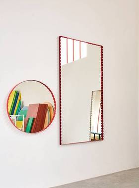 丹麦HAY ARCS MIRROR新品弧形镜全身穿衣镜圆形镜子上墙装饰镜子