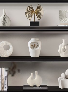 高级感小众轻奢风酒柜客厅样板房软装组合工艺品摆件装饰品摆件