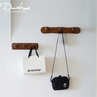 法式 衣帽架入户门玄关挂衣钩 复古创意客厅卧室实木墙上 壁挂挂钩