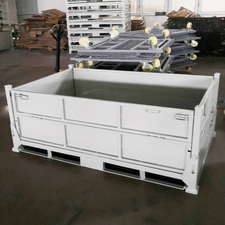 折叠金属周转箱 可堆式折叠铁框金属仓储笼,五金/工具,托盘,淘宝优惠券,粉丝福利购,淘宝优惠卷