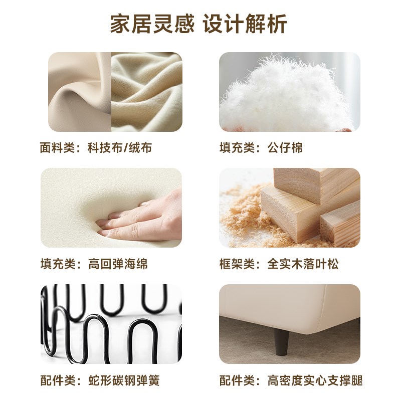 云朵布艺沙发客厅2025新款小户型D现代简约双人出租房奶油风懒人