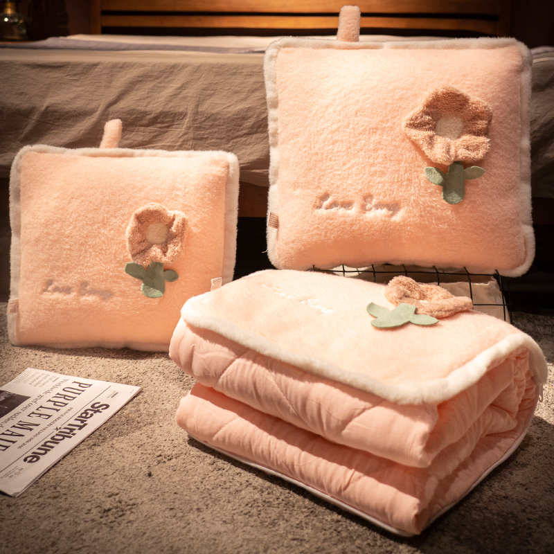 抱枕被子a两用二合一折叠靠枕午休毯子办公室午睡枕头车载夏季靠