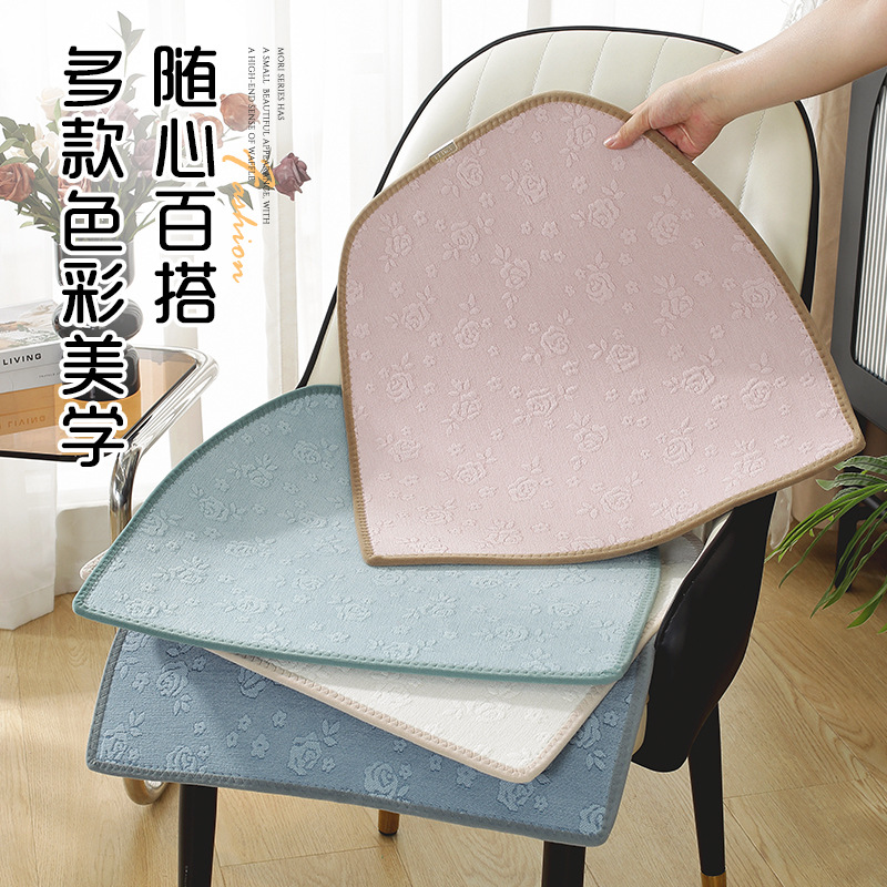 新款半圆弧形餐椅坐垫家用简约椅子垫四季通用摆摊夜市座垫马蹄形