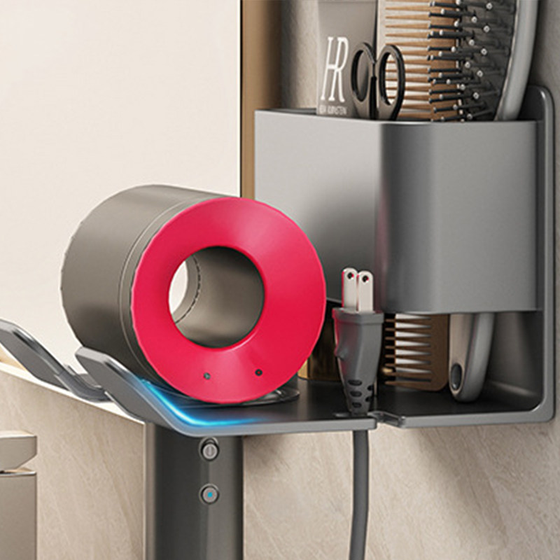 吹风机支架风筒通用置物架电吹风挂架卫生间家用壁挂式免打孔架子