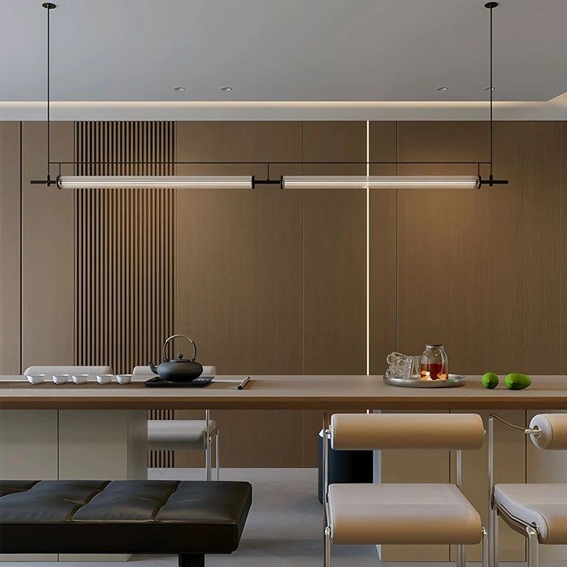 设计师高级现代简约餐厅长条吊灯设吧台餐桌意式极简超长一字吊灯,家装灯饰光源,餐厅吊灯,淘宝优惠券,粉丝福利购,淘宝优惠卷