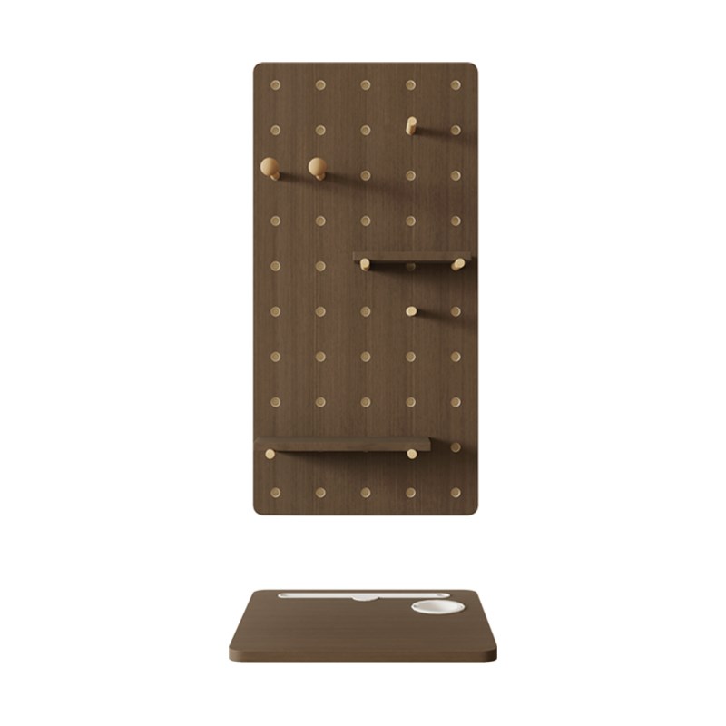 替代床头柜实木家用卧室墙上壁挂洞洞板置物架小边几可折叠桌收纳