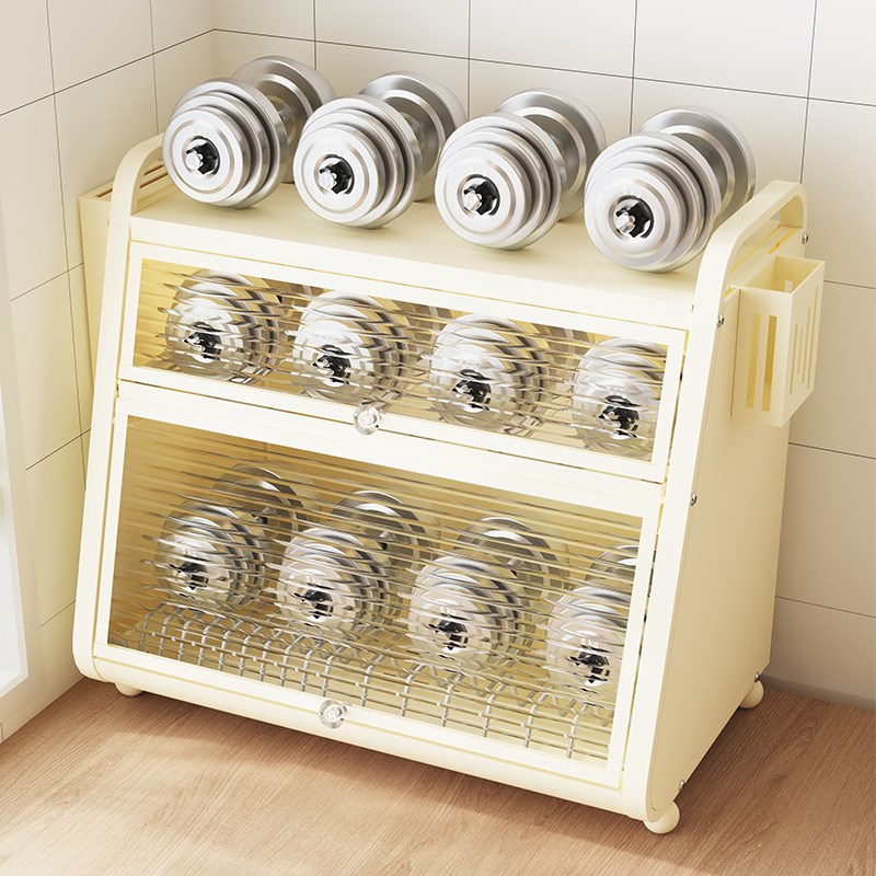 碗柜厨房碗碟置物架家用台面多层放碗筷餐具收纳盒带盖沥水碗盘架