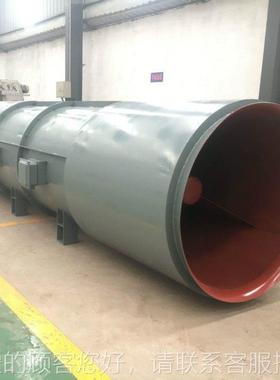 df45kw隧道对旋878圆通风机 四节消音形管道s抽风式排尘