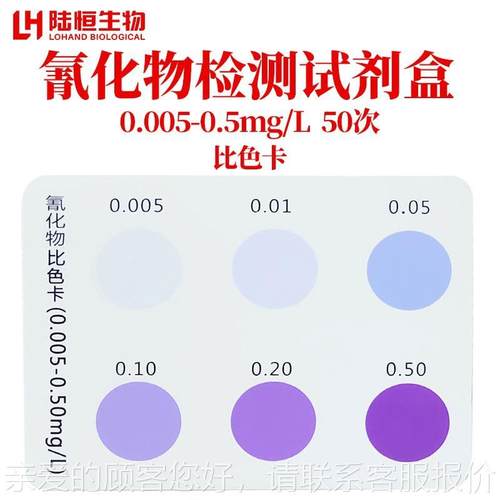 陆氰MZX恒化物定试剂.盒0.005-测05电镀污水浓度快速测试包