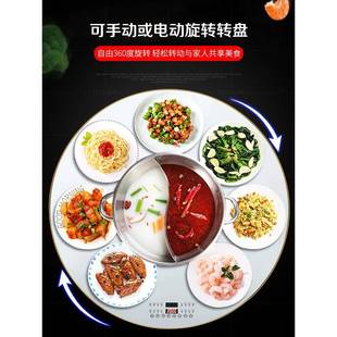 白奢多功能带电磁简椅炉暖菜转盘岩板餐桌组合现代约家用 轻BM32