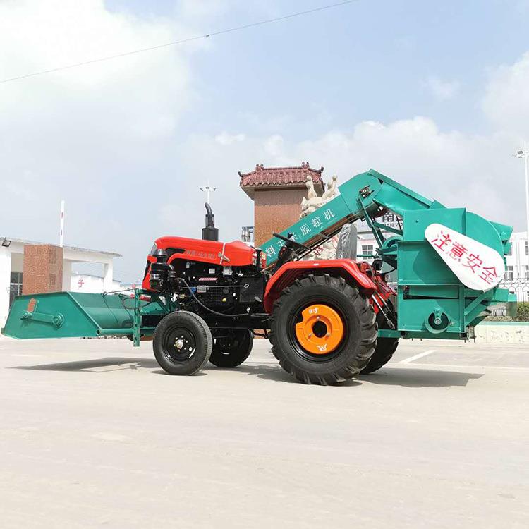 时风32马力单杠车带背负式玉米脱粒机单筒双筒甩锤式玉米脱粒机