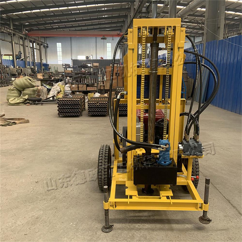 回转式民用钻凿机 浅表岩土层钻井机 柴油液压升降工程勘探机