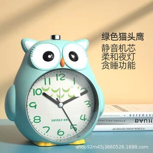 可爱儿童唱歌闹钟说话创意时尚 静音夜光床头学生礼品音乐学习闹表