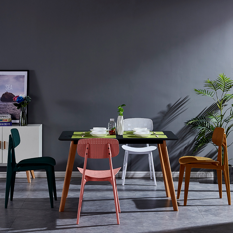 伊姆斯长方形会客桌休闲圆桌简约接待洽谈桌椅组合奶茶小方桌子