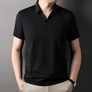 翻领polo衫 屿觅精选男装 免L烫修身 男士 百 无痕高弹锦氨e夏宽松短袖